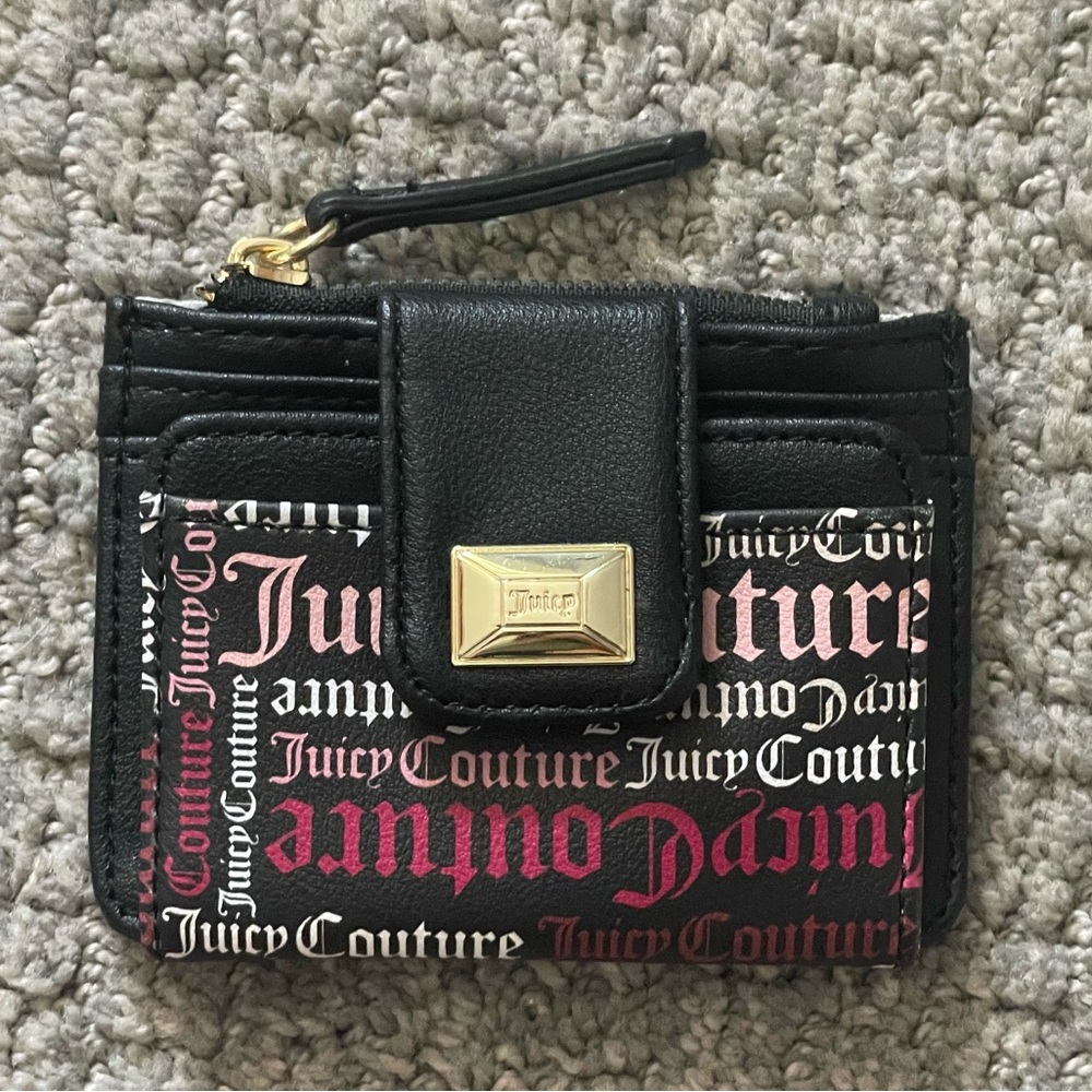 Juicy Couture Block Party Snap Tab Card Case Wallet